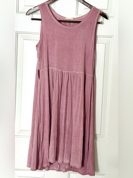Altar'd State Dresses & Skirts - Altar’d State Dusty Pink Babydoll Tunic Dress Medium Soft Stretch Flowy Casual